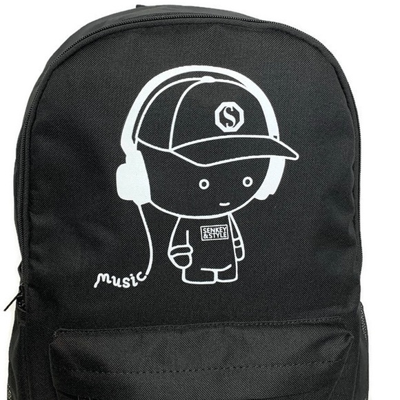 NWOT SenKey Luminous USB Charge Laptop Backpack - Picture 2 of 8